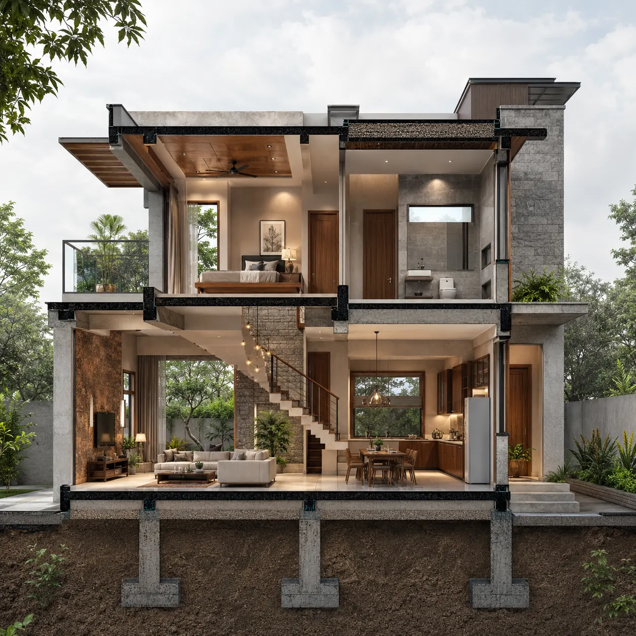Architectural section drawing design